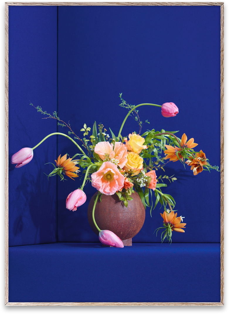Blomst 01 / Blue Print 50x70cm - Blabar