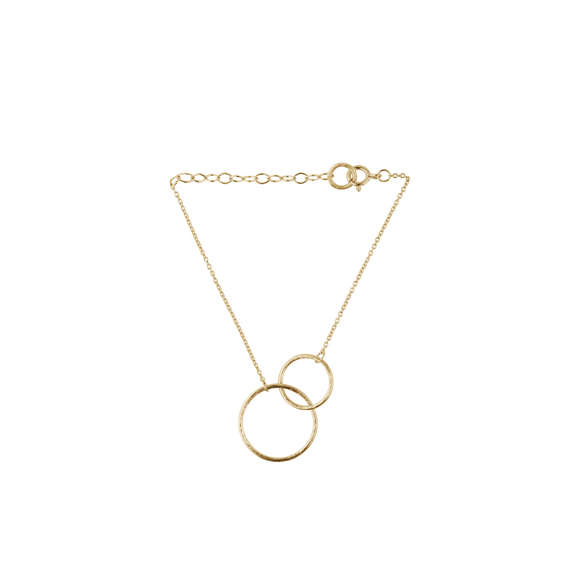 Double Plain Ring Bracelet in Gold