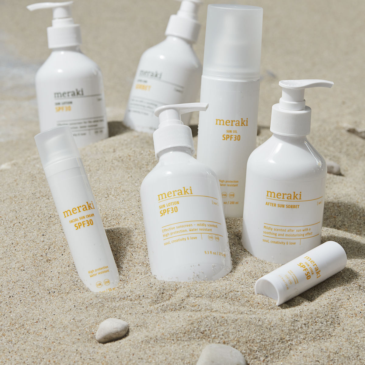 After Sun Sorbet w. Aloe Vera, Almond Oil & Vitamin E, Lightly scented w. Florals & Fresh Mint