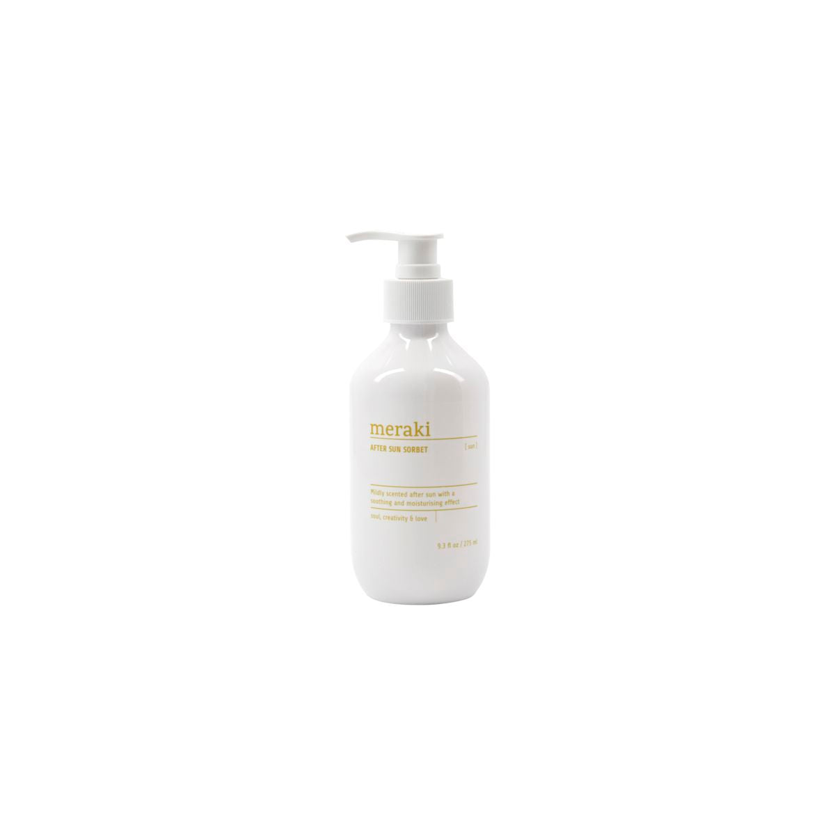 After Sun Sorbet w. Aloe Vera, Almond Oil & Vitamin E, Lightly scented w. Florals & Fresh Mint