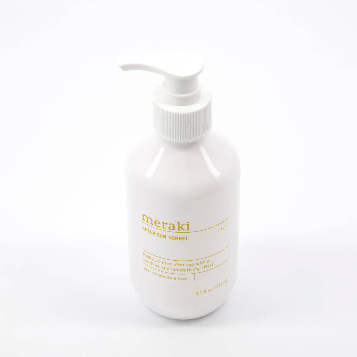 After Sun Sorbet w. Aloe Vera, Almond Oil & Vitamin E, Lightly scented w. Florals & Fresh Mint