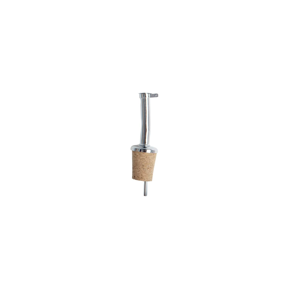 The House Doctor Pourer for Oil & Bottles, small, features a metal spout with a cork stopper for precise liquid pouring—ideal for cooking and serving.
