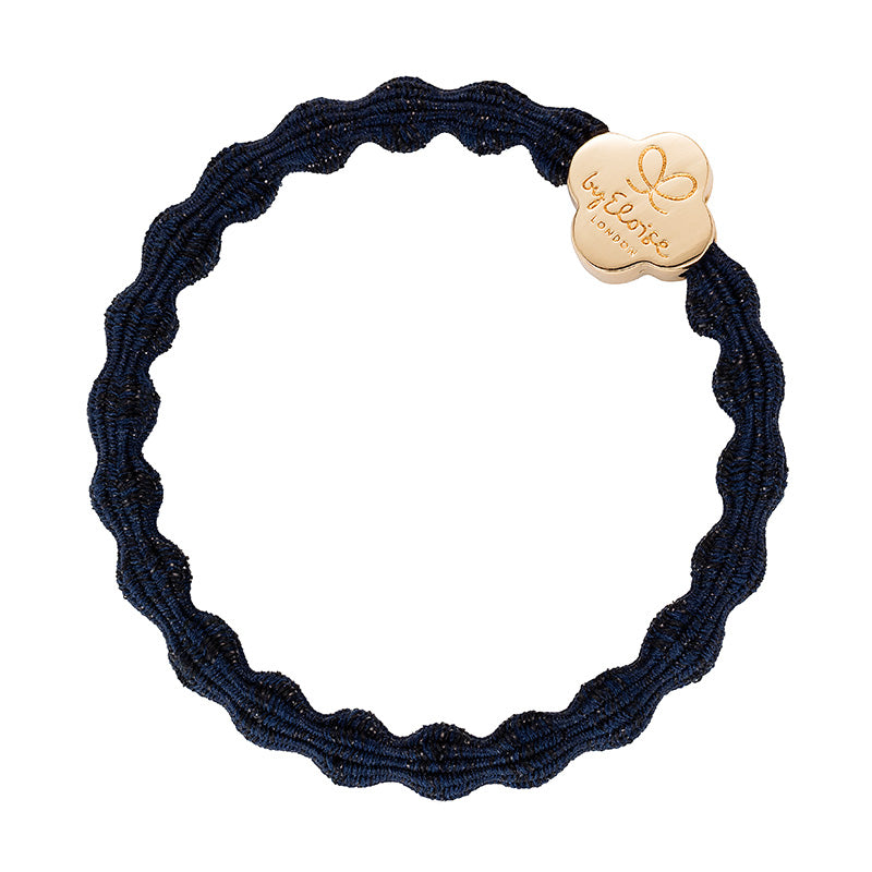 Bangle Band Gold Quatrefoil | Navy