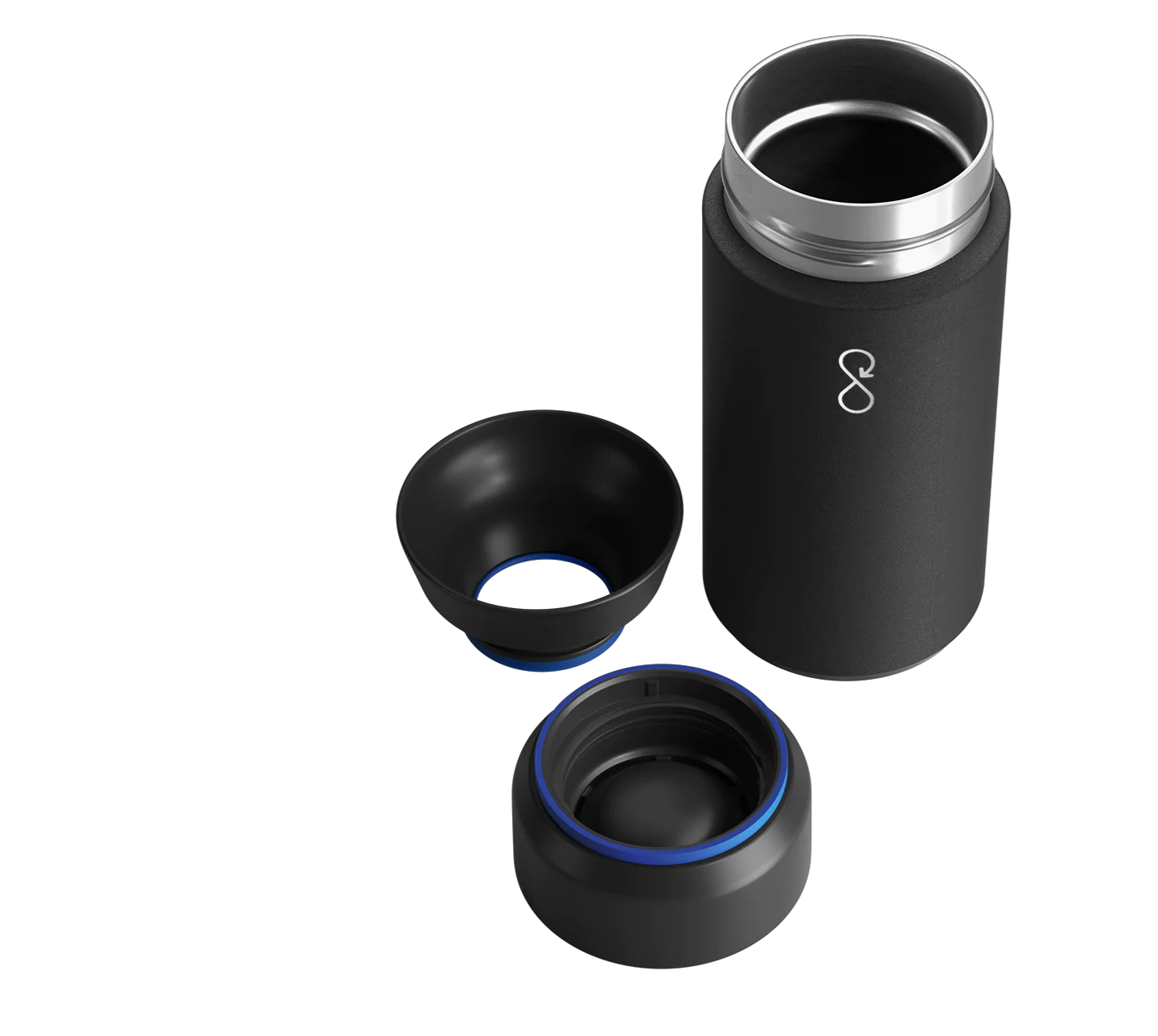 Brew Flask 12 oz, Ocean Bottle in Ocean Blue
