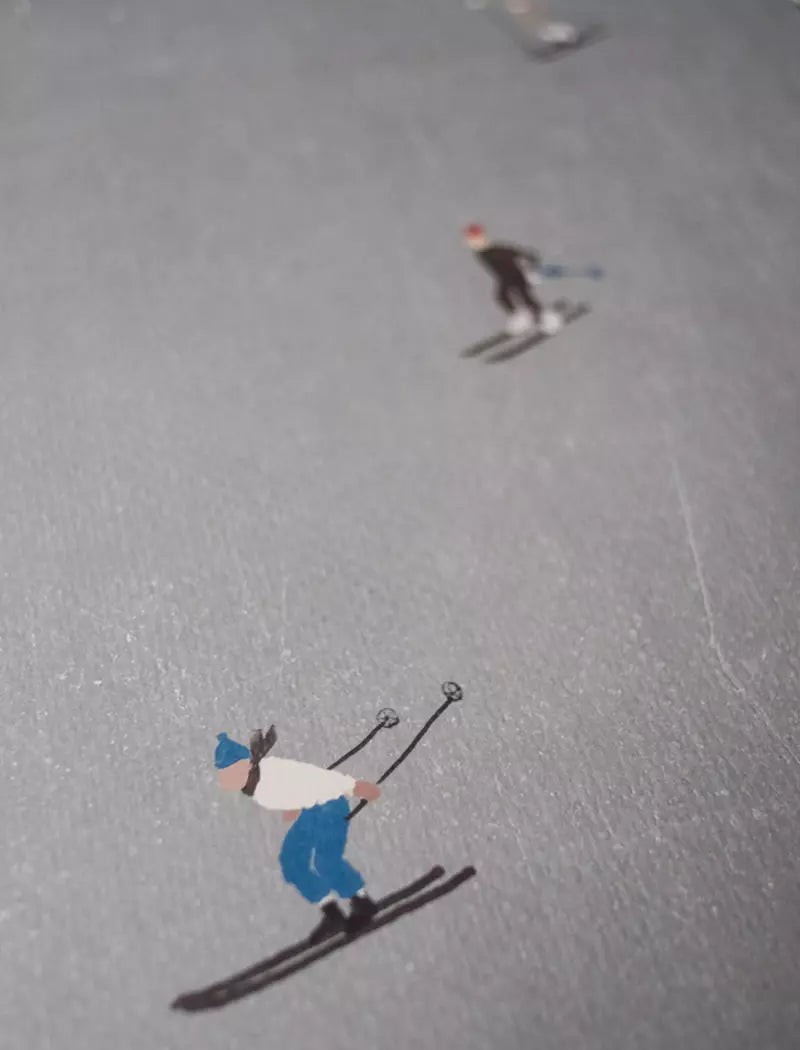 Skiers Print, 40x50 cm