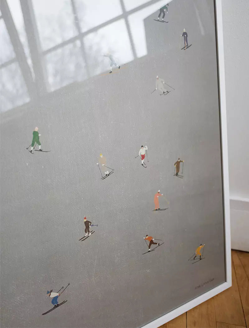 Skiers Print, 40x50 cm