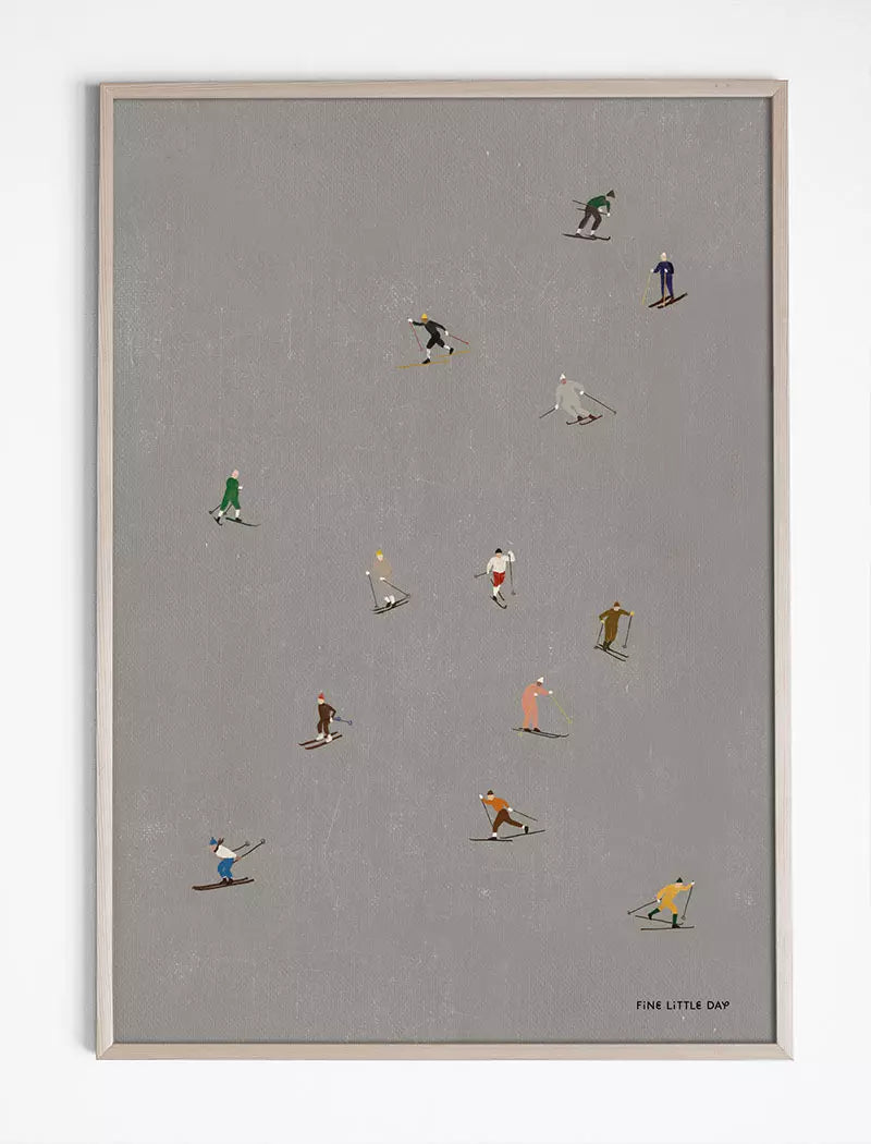 Skiers Print, 40x50 cm