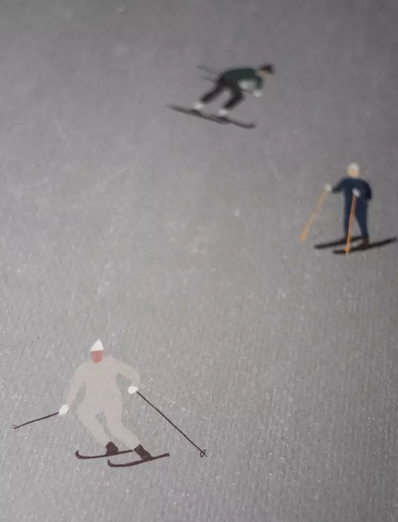 Skiers Print, 40x50 cm