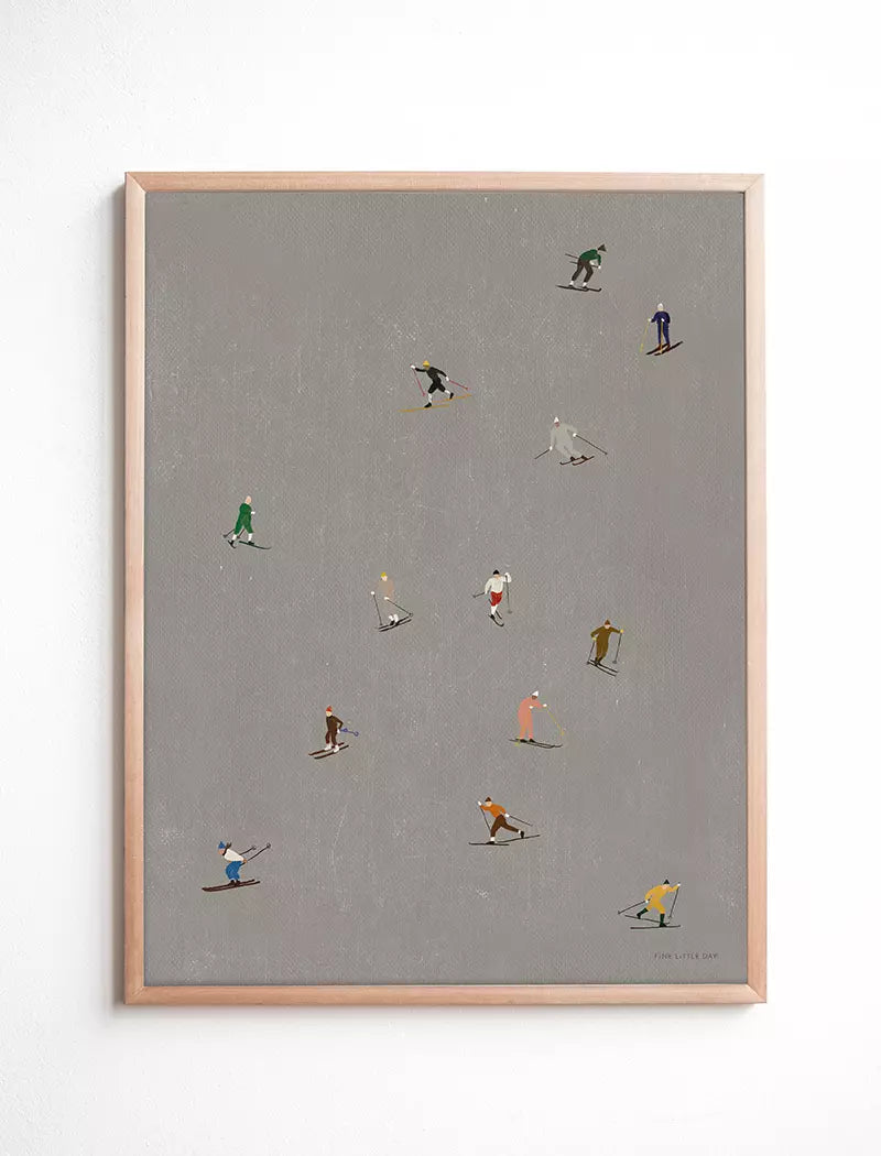 Skiers Print, 40x50 cm