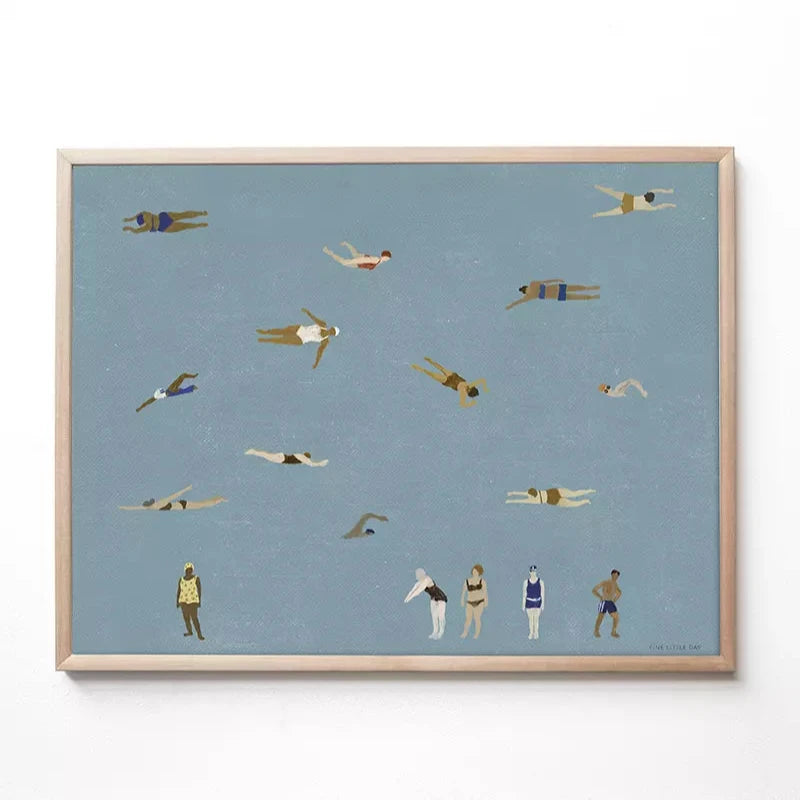 Swimmers Print, 50x70 cm
