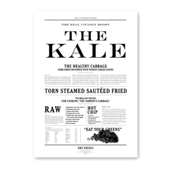 Poster - The Kale 28cm x 42cm - Blabar Nordic Living