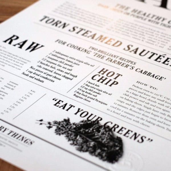 Poster - The Kale 28cm x 42cm - Blabar Nordic Living