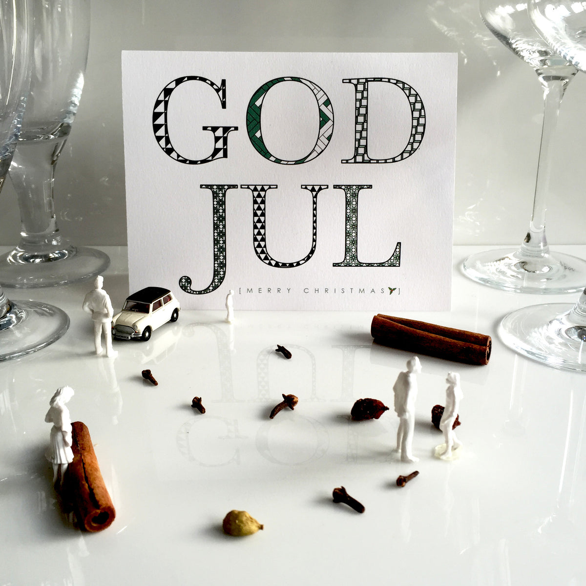 Christmas Card_God Jul Green - Blabar Nordic Living