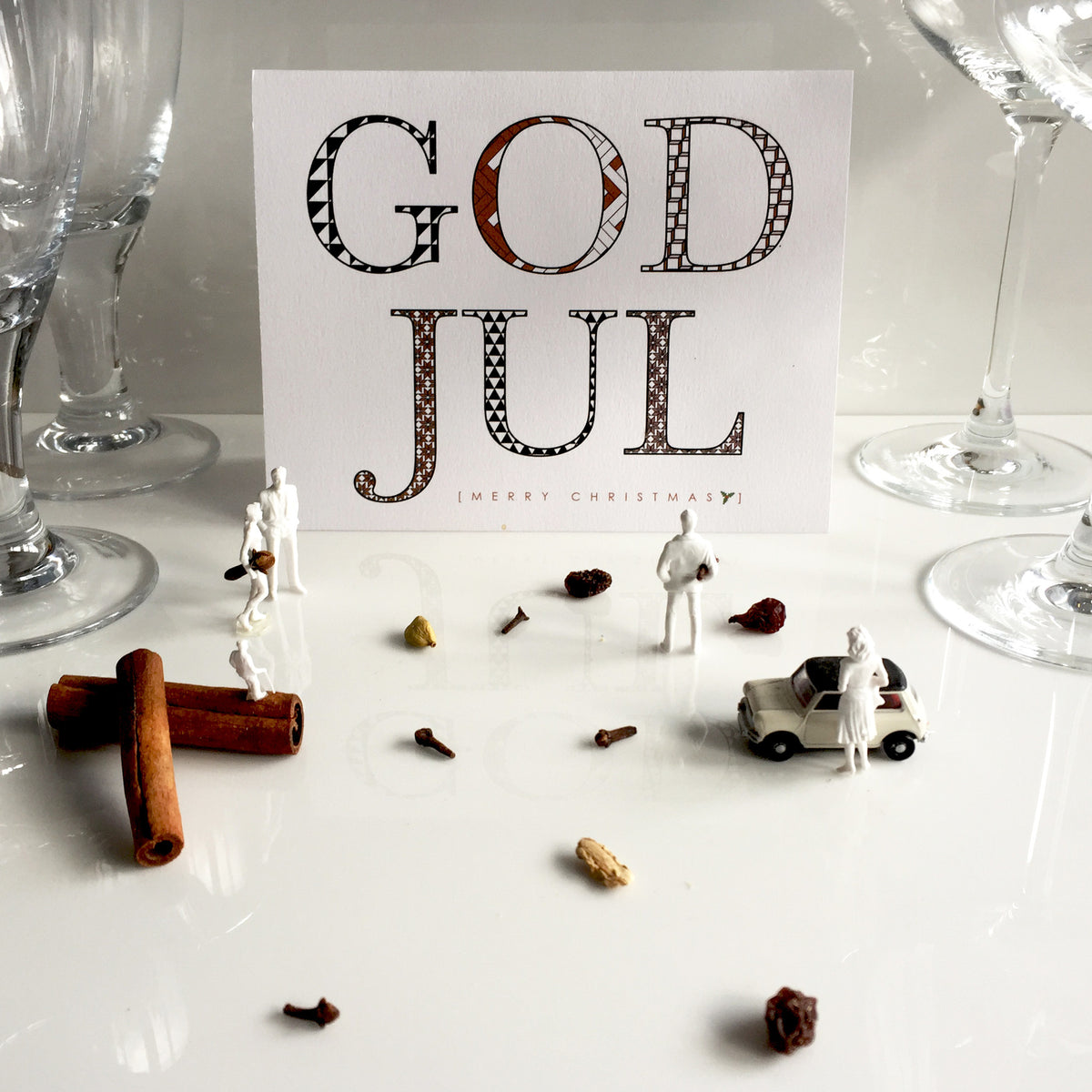 Christmas Card_God Jul Red - Blabar Nordic Living