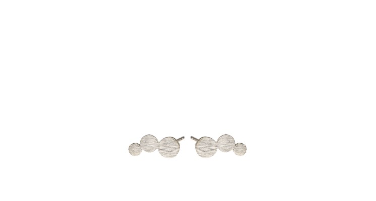 Small Multi Coin Earsticks Earrings in Silver