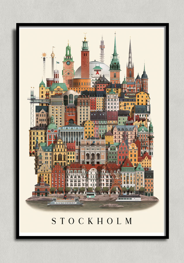 Poster Stockholm City A3