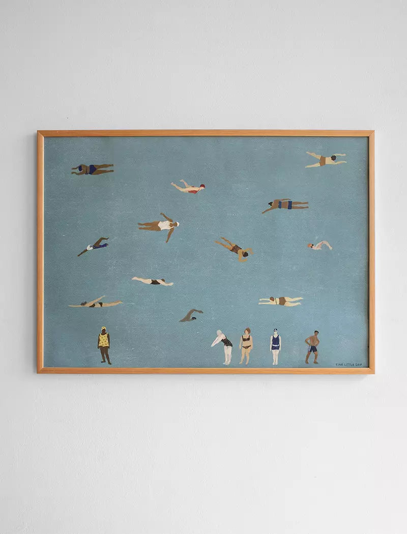 Swimmers Poster / Print 50cm x 70cm