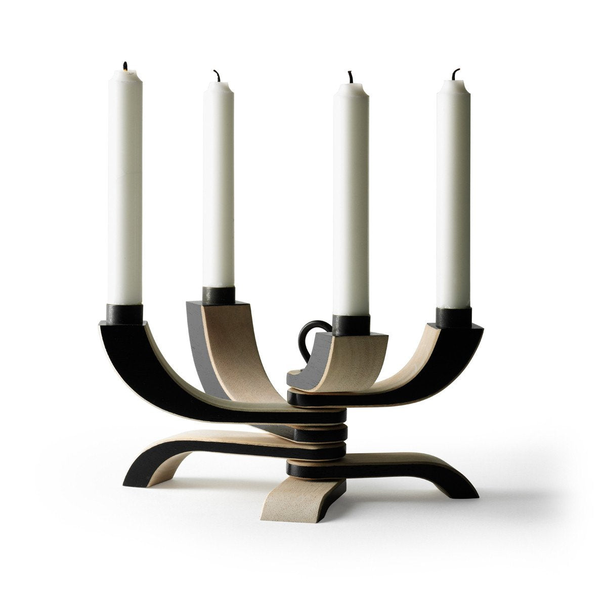 Nordic Light Candle Holder 4 Arms in Black - Blabar