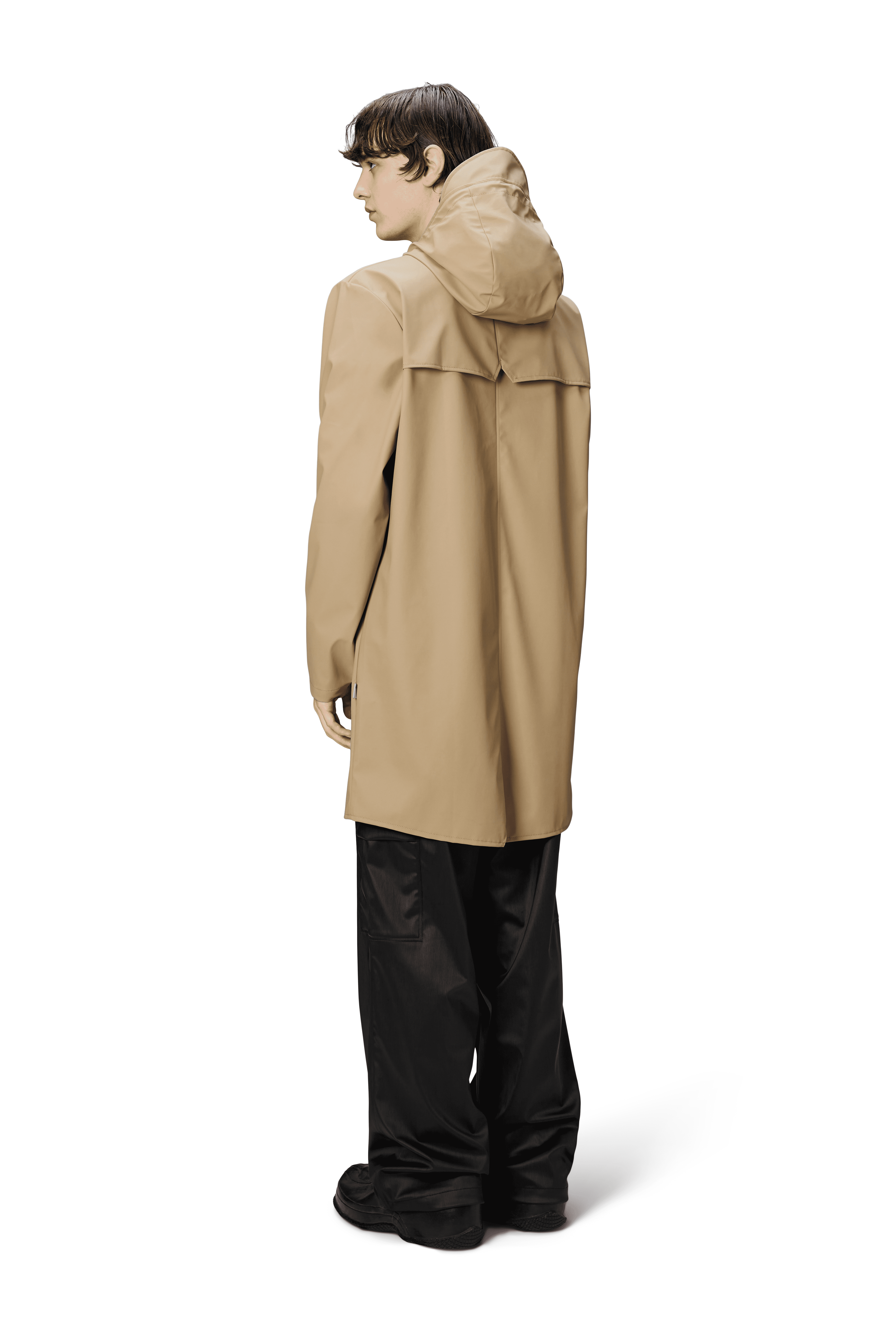 Rains Unisex Long Jacket in Sand