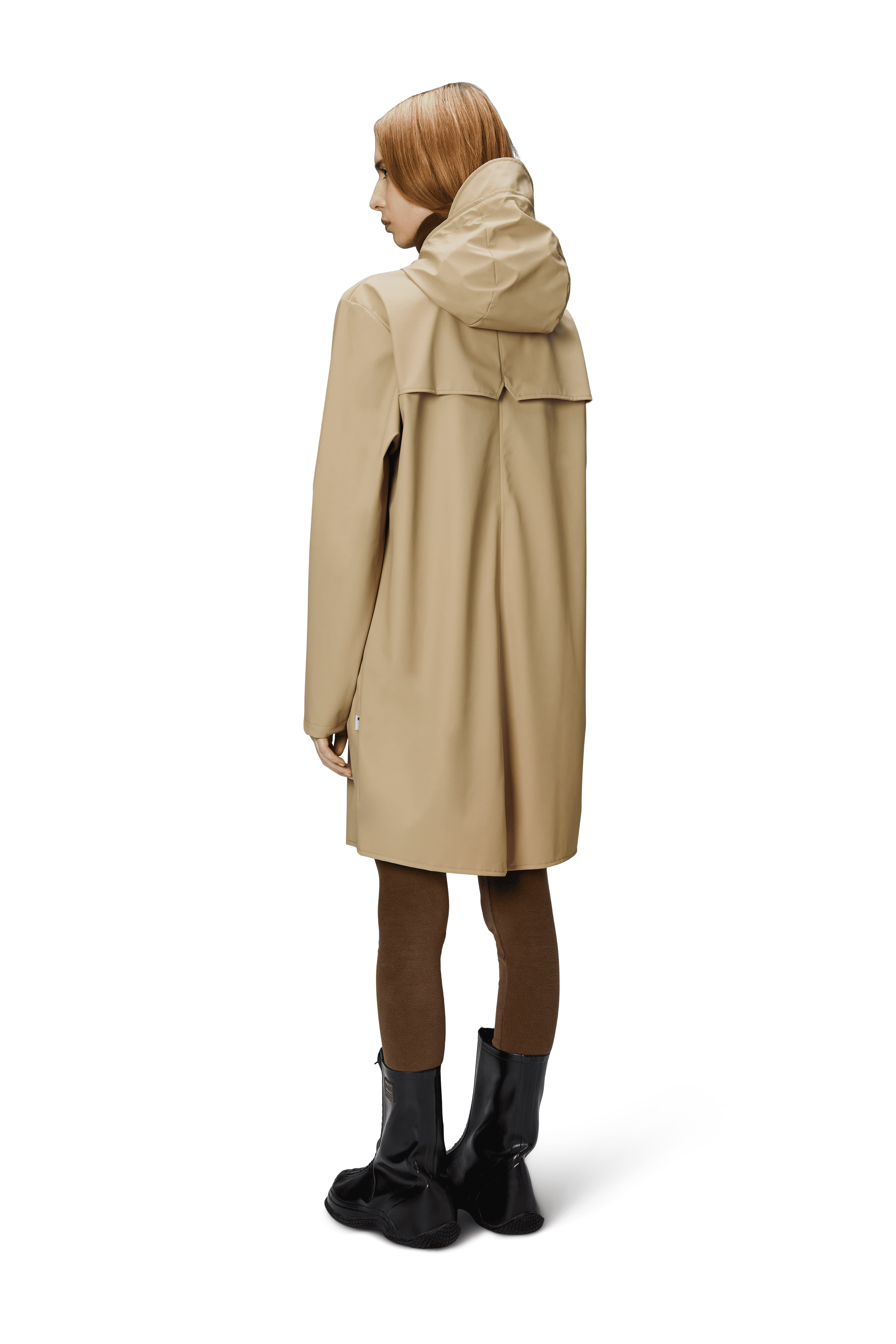 Rains Unisex Long Jacket in Sand