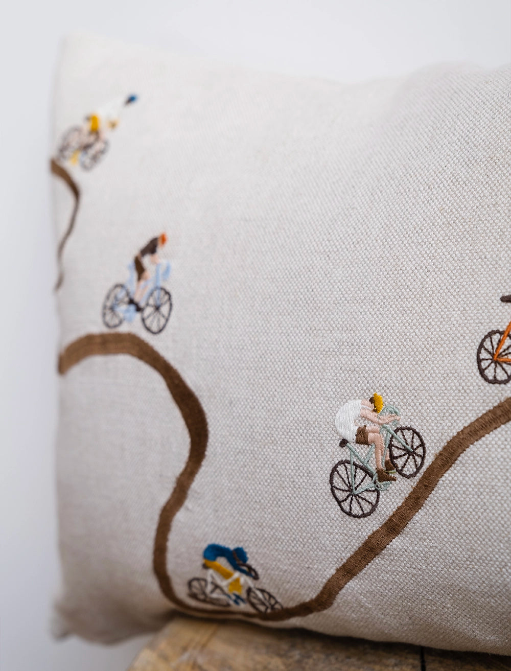 Bikers Embroidered Cushion COVER