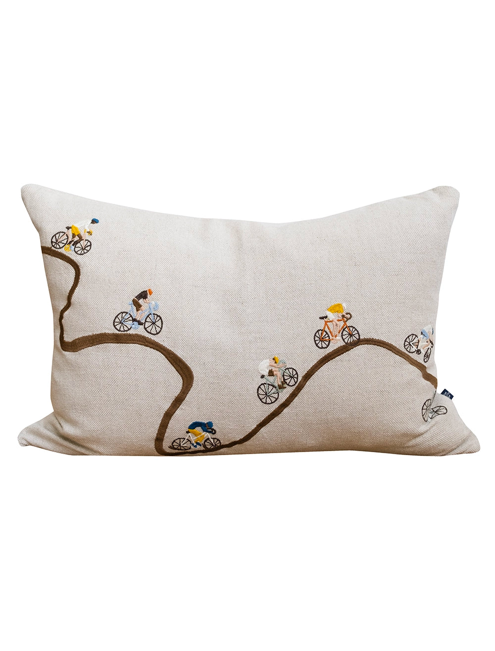 Bikers Embroidered Cushion Cover w. Inner Cushion