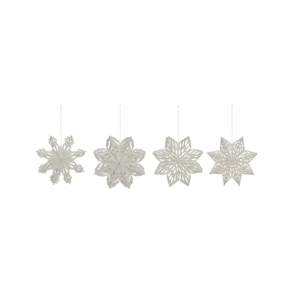 Ornament, Snowflakes set of 4, in Paper