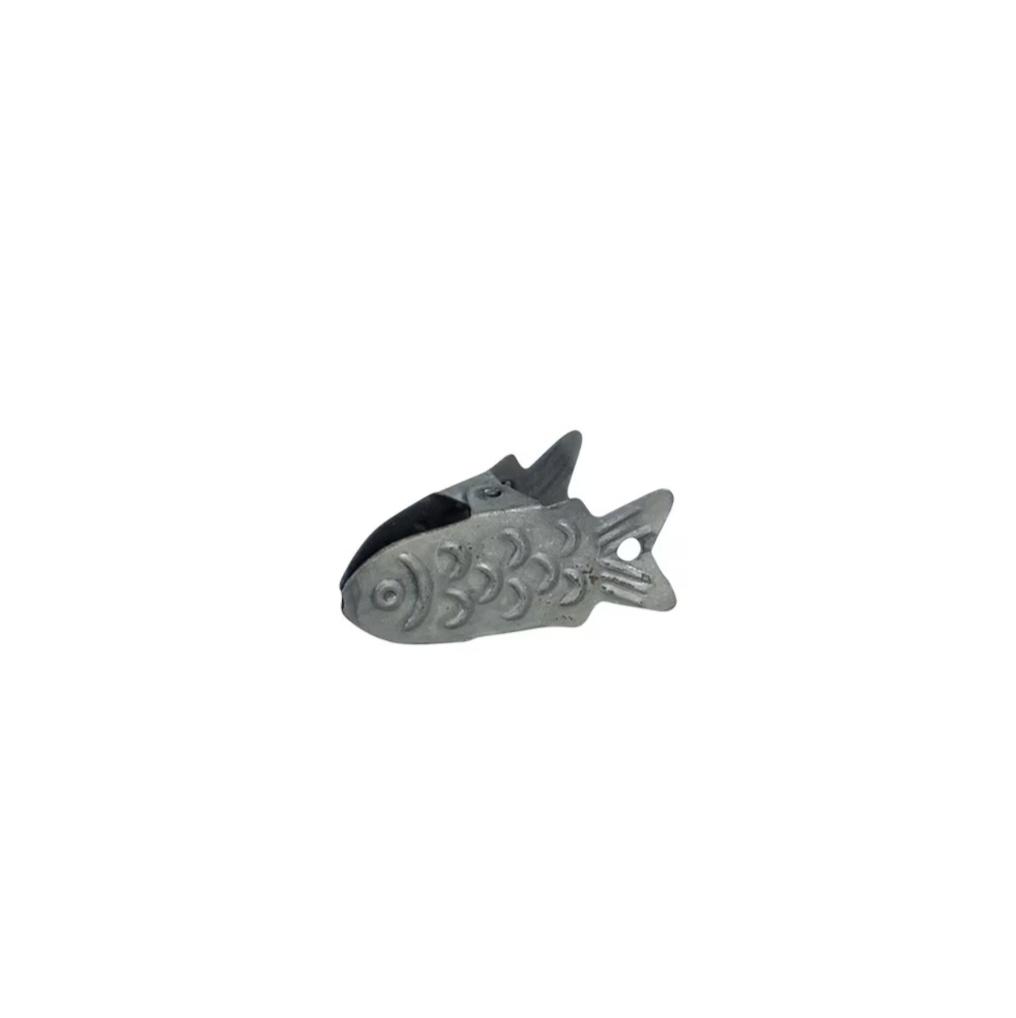 The Strömshaga Clip Fish 6-pack features small, patterned metal fish clips with a hole near the tail, perfect as unique card holders or decorative accents. Set includes several metal fish on a plain white background.