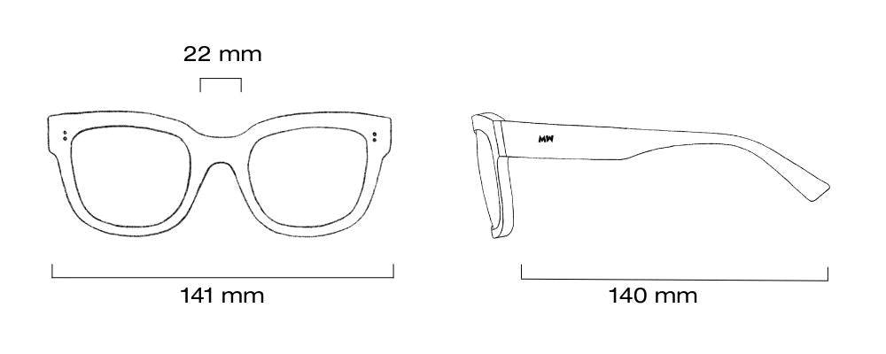 Sunglasses Liv in Rose Clear w. Brown lenses