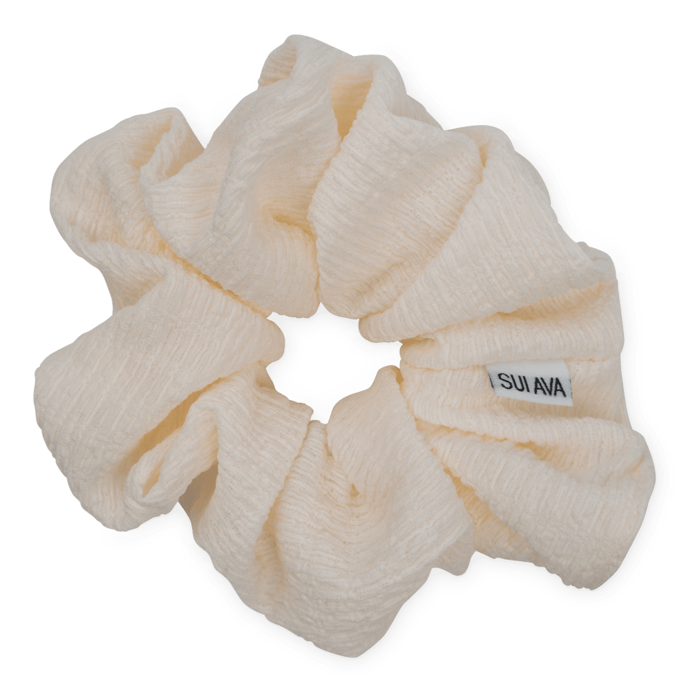 Zig Zag EA Scrunchie in Cream