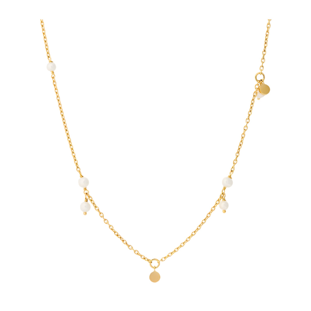 Ocean Pearl Necklace in Gold