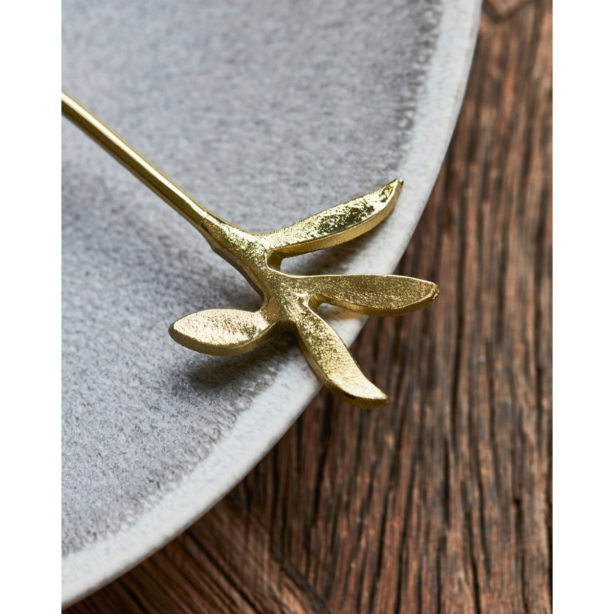 Antique Gold-Finished Serving Spoons, Set of 4