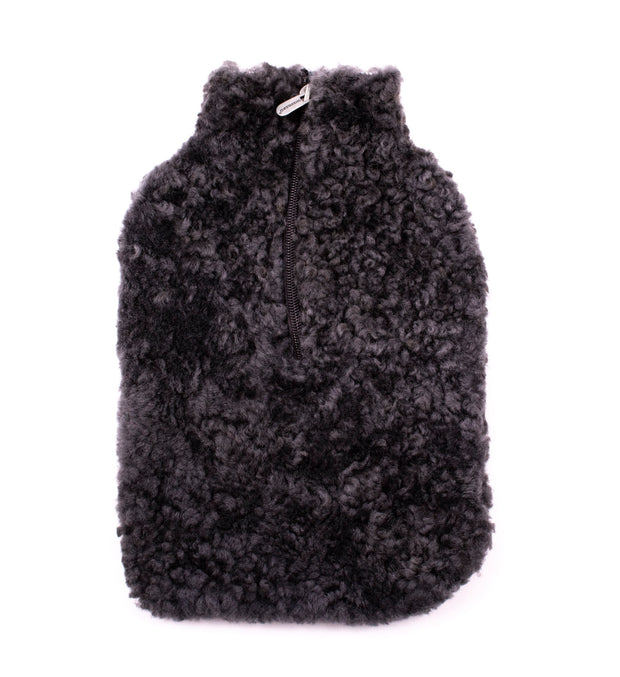 Kerri, Hot Water Bottle Cover in Sheepskin, Carbon