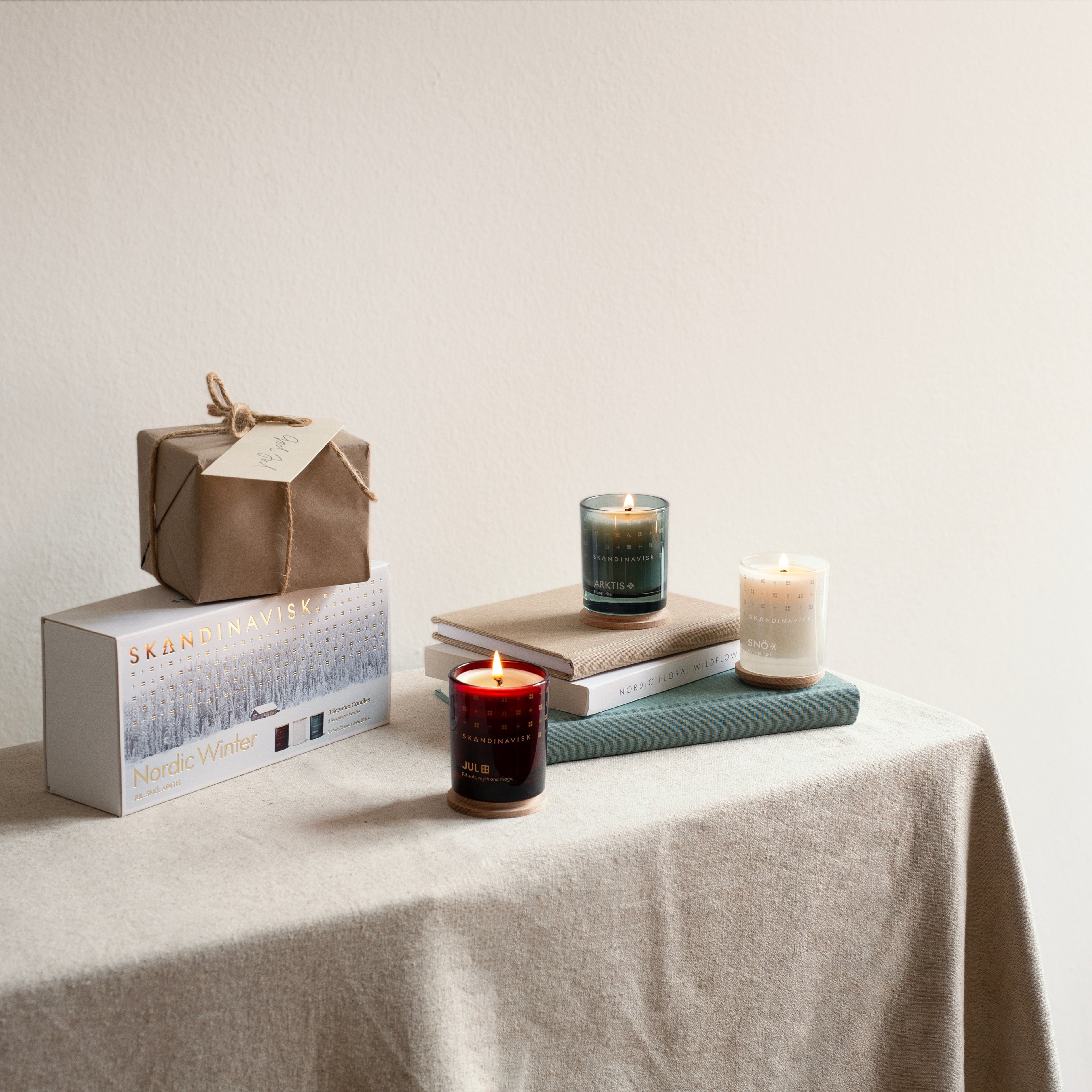 Scented Candle Nordic Winter Mini Giftset w. Jul, Snö & Arktis