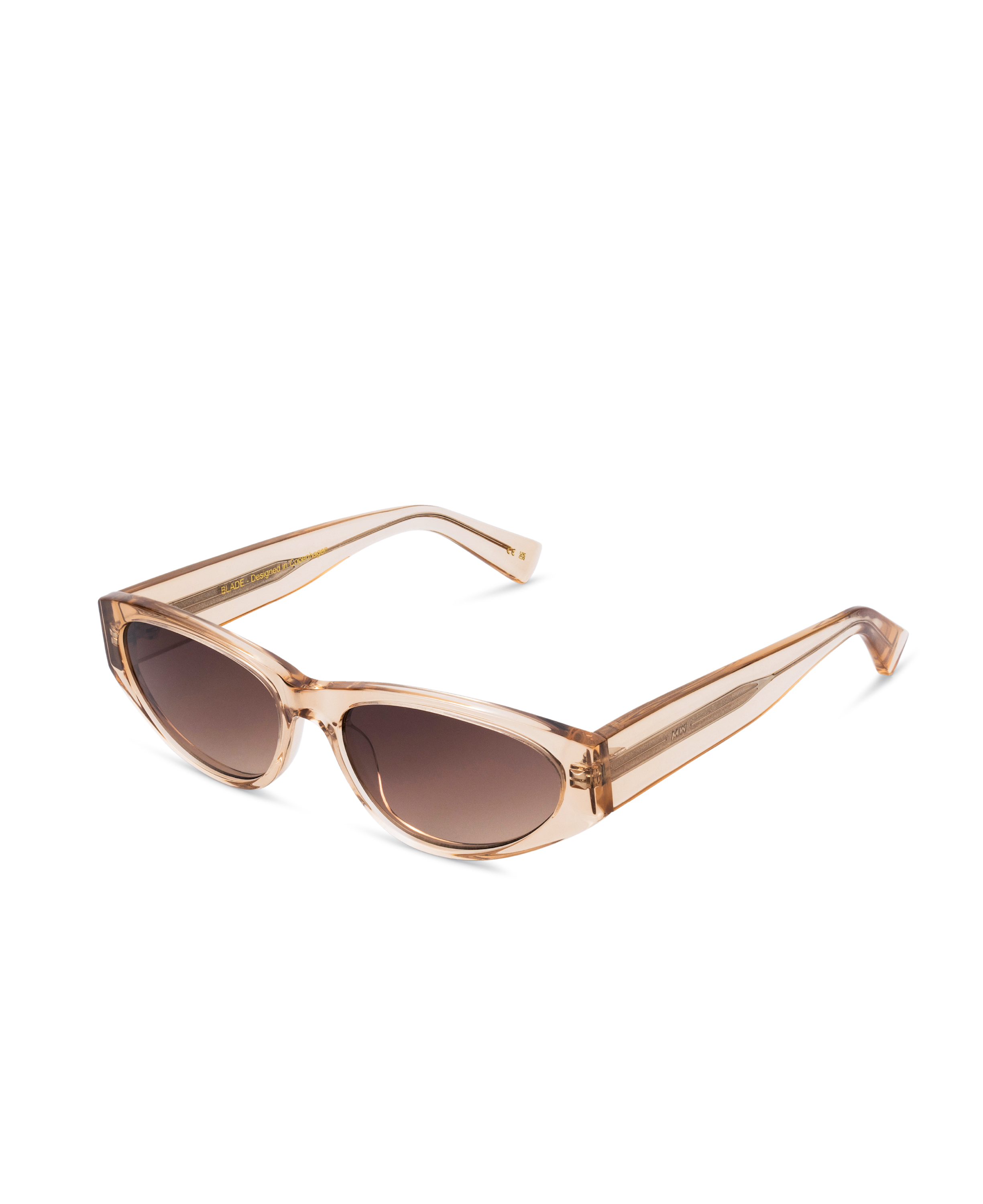 Sunglasses Blade in Champagne w. Brown Lenses