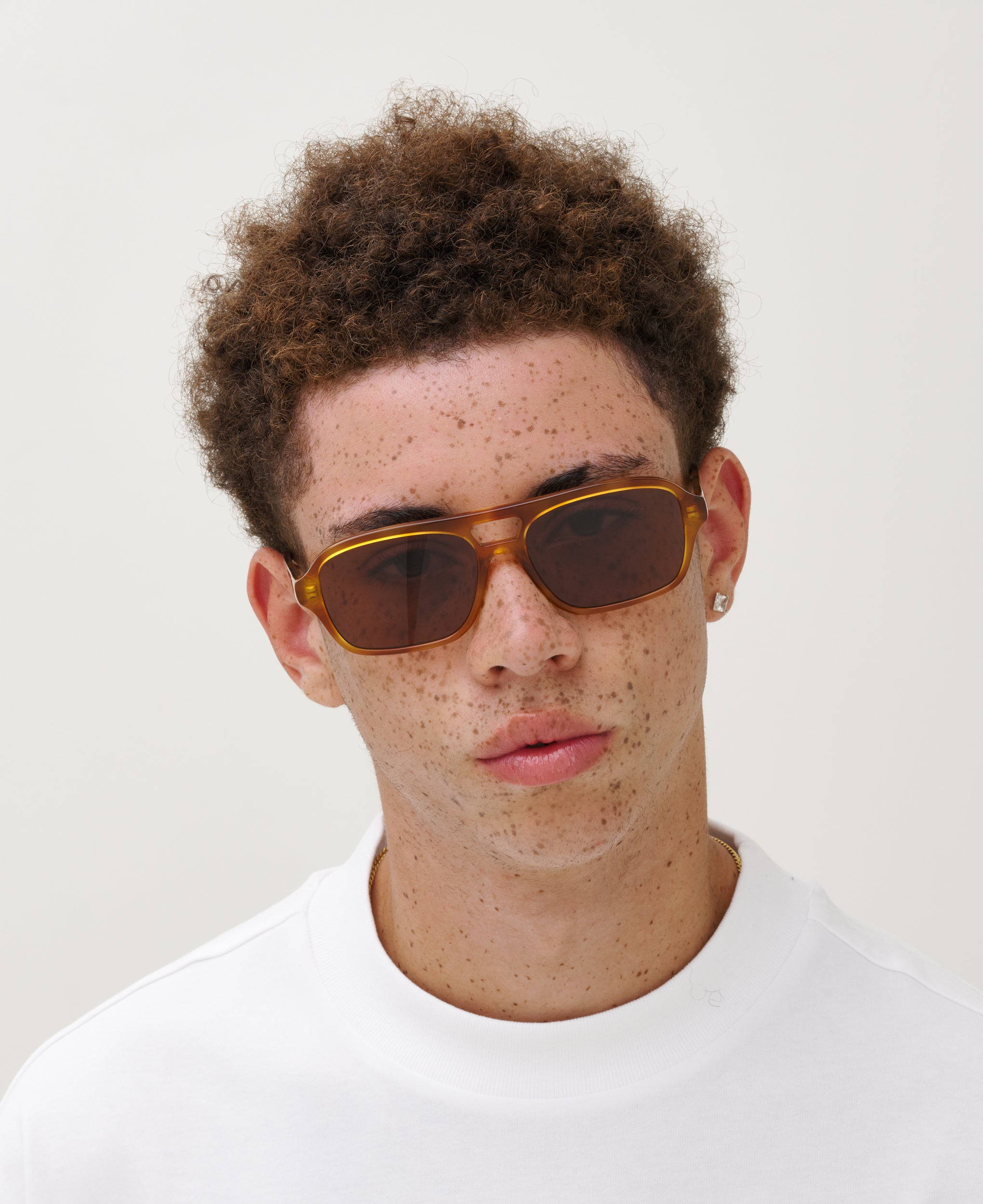 Sunglasses Burt in Havana Brown w. Brown Lenses