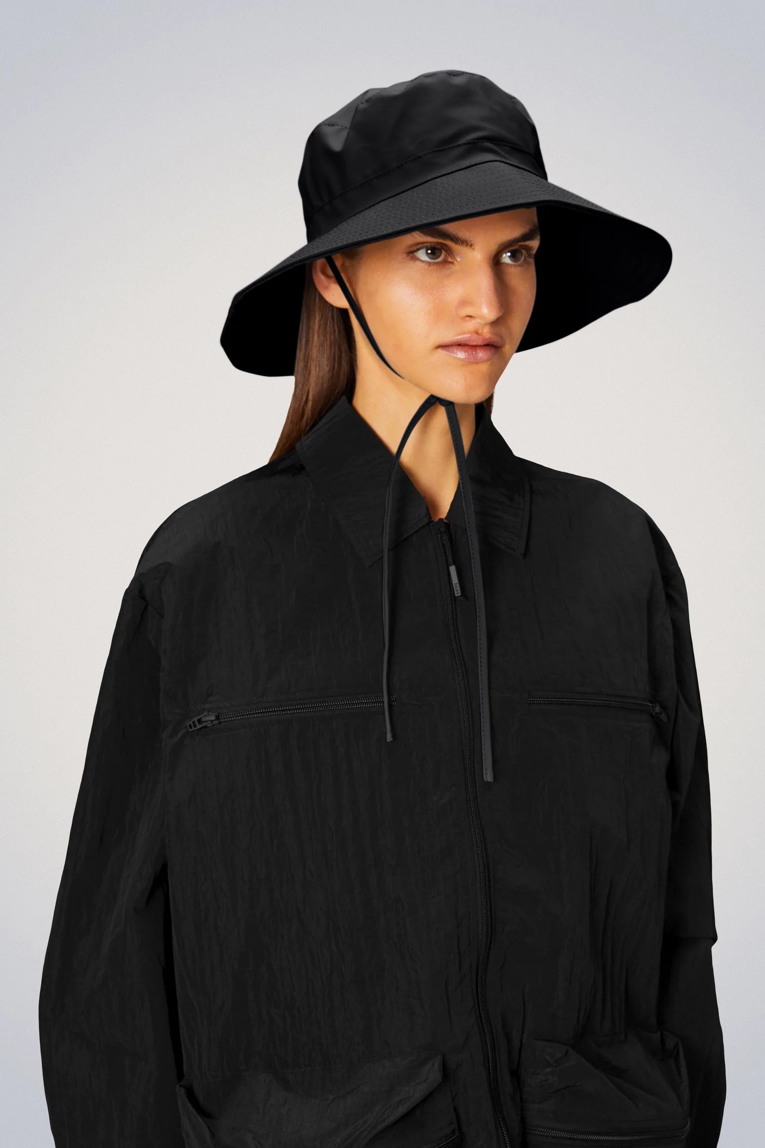 Rains Boonie Hat in Black, Size 2  Medium - Xtra Large