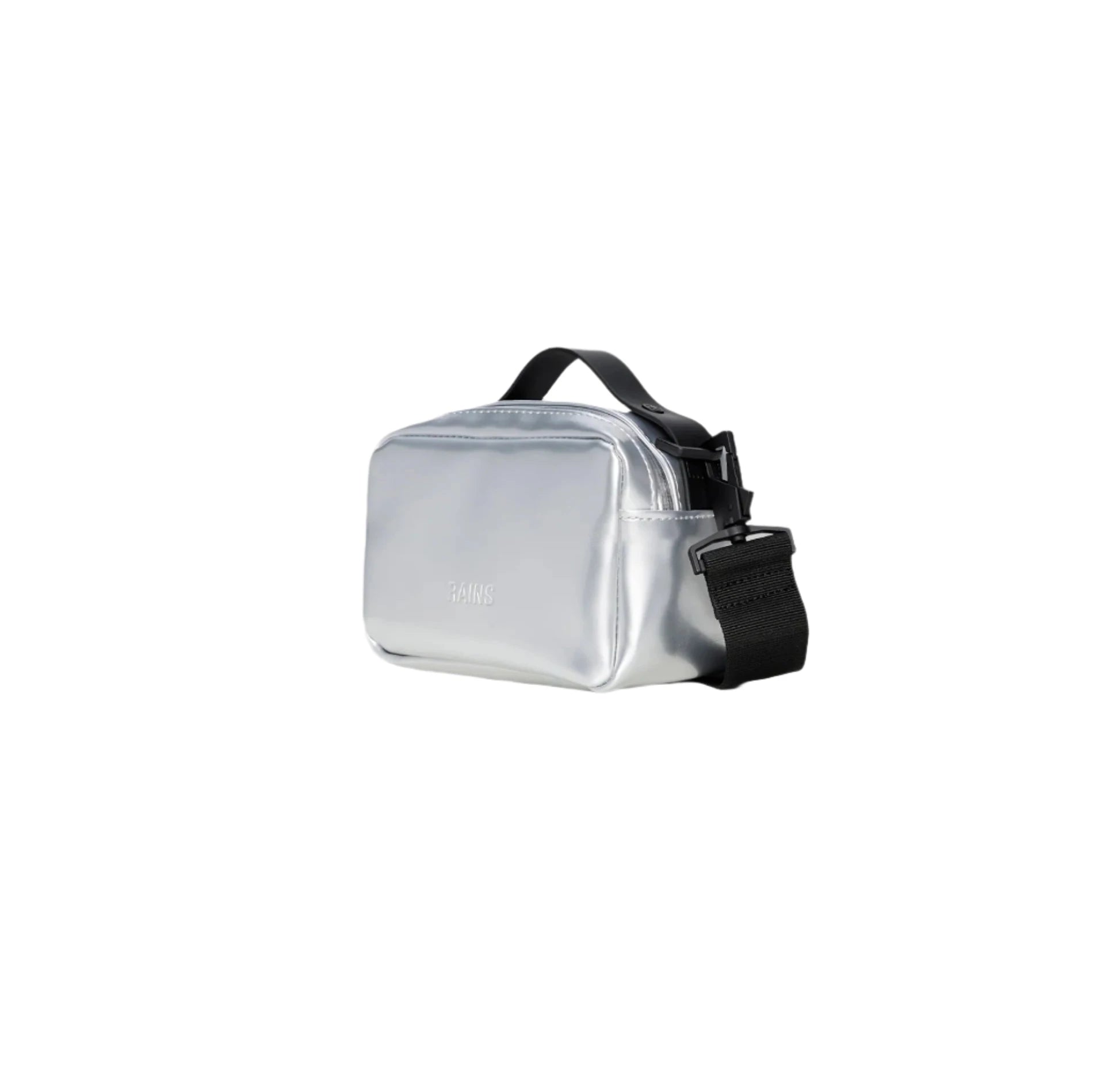 Rains Box Bag Micro in Mirror (silver)