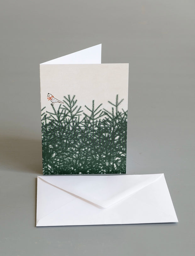Bow Birdie Card w. Envelope A6