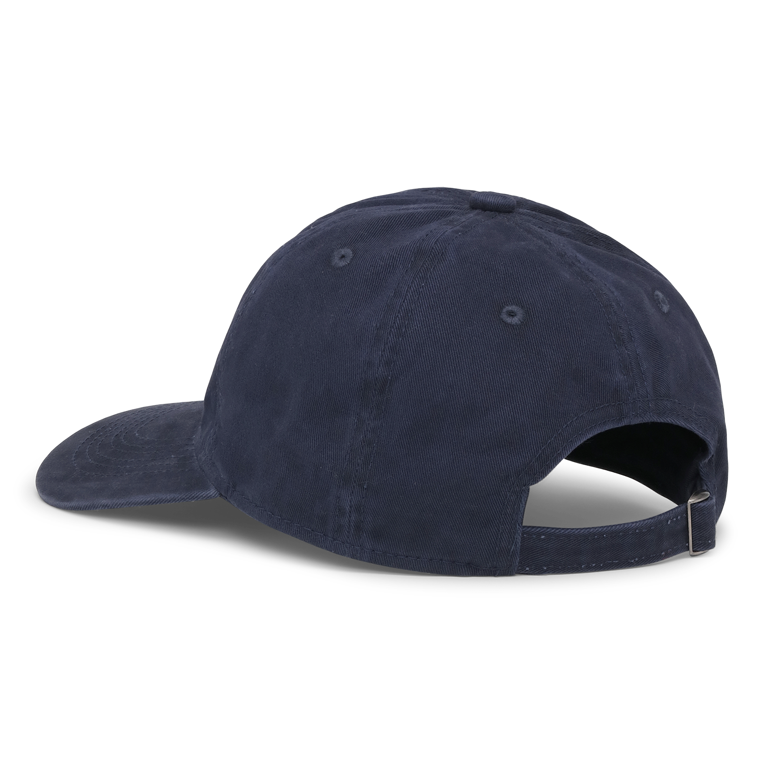 The Sui Ava Everyday Essential Cap, Not Today, in Blue is a vintage-inspired cap with a washed look, adjustable strap and metal buckle at the back, plus stitched eyelets for added ventilation.