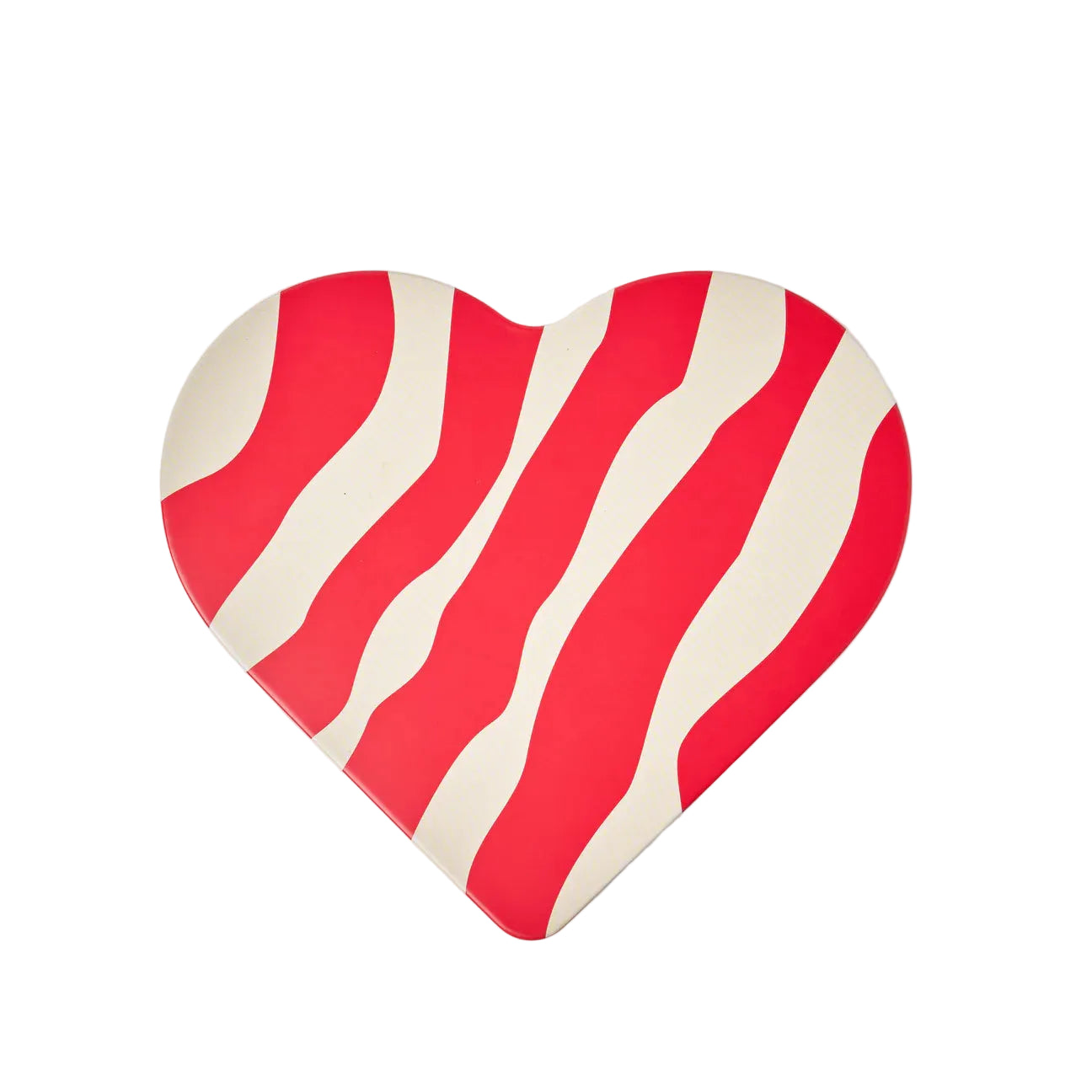 The "Heart Reusable Tin - Älskar (Love)" by Gåva Gifting features wavy red and white stripes inspired by Swedish candy, displayed against a plain white background.