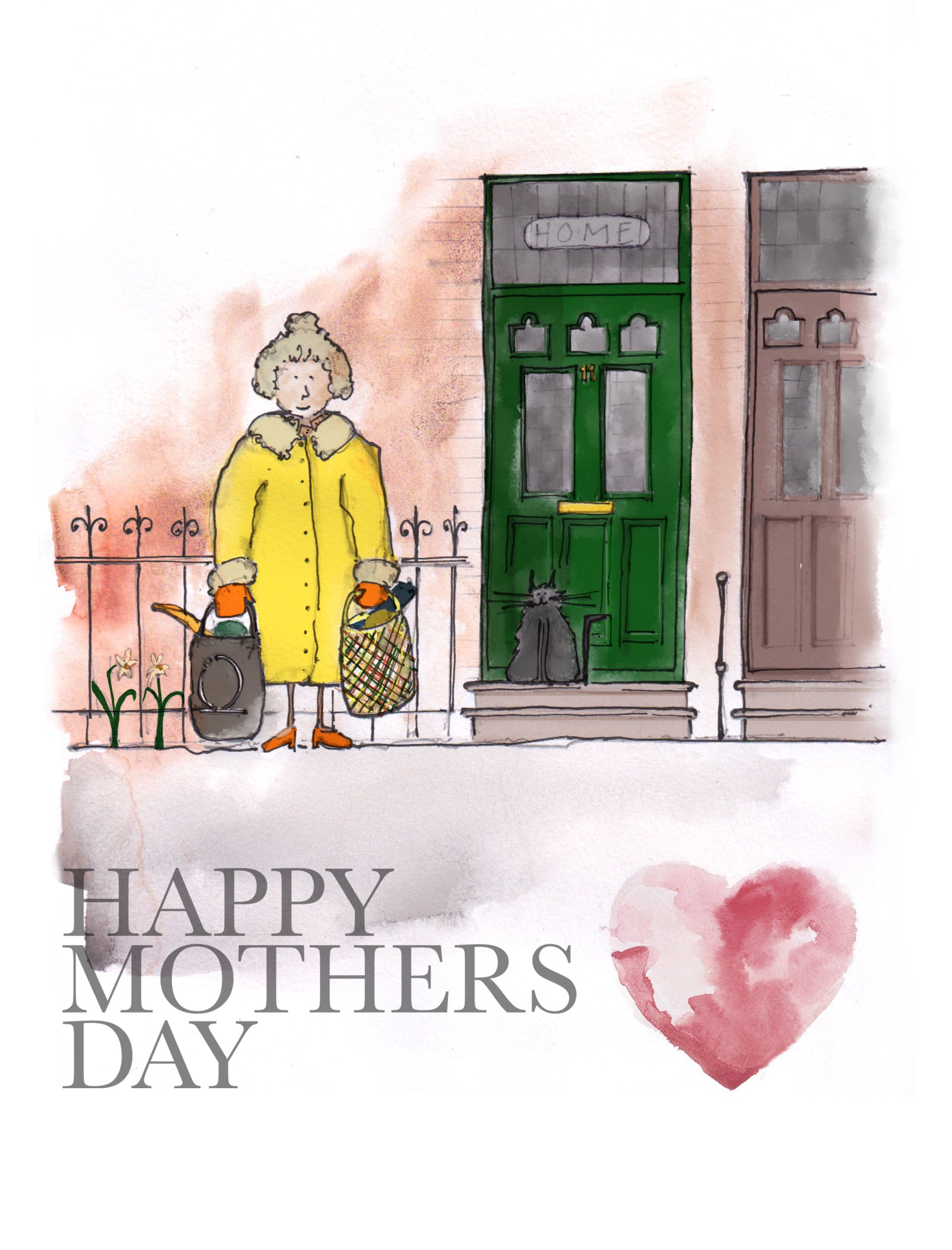 Mothers Day Card - Shopping Mum