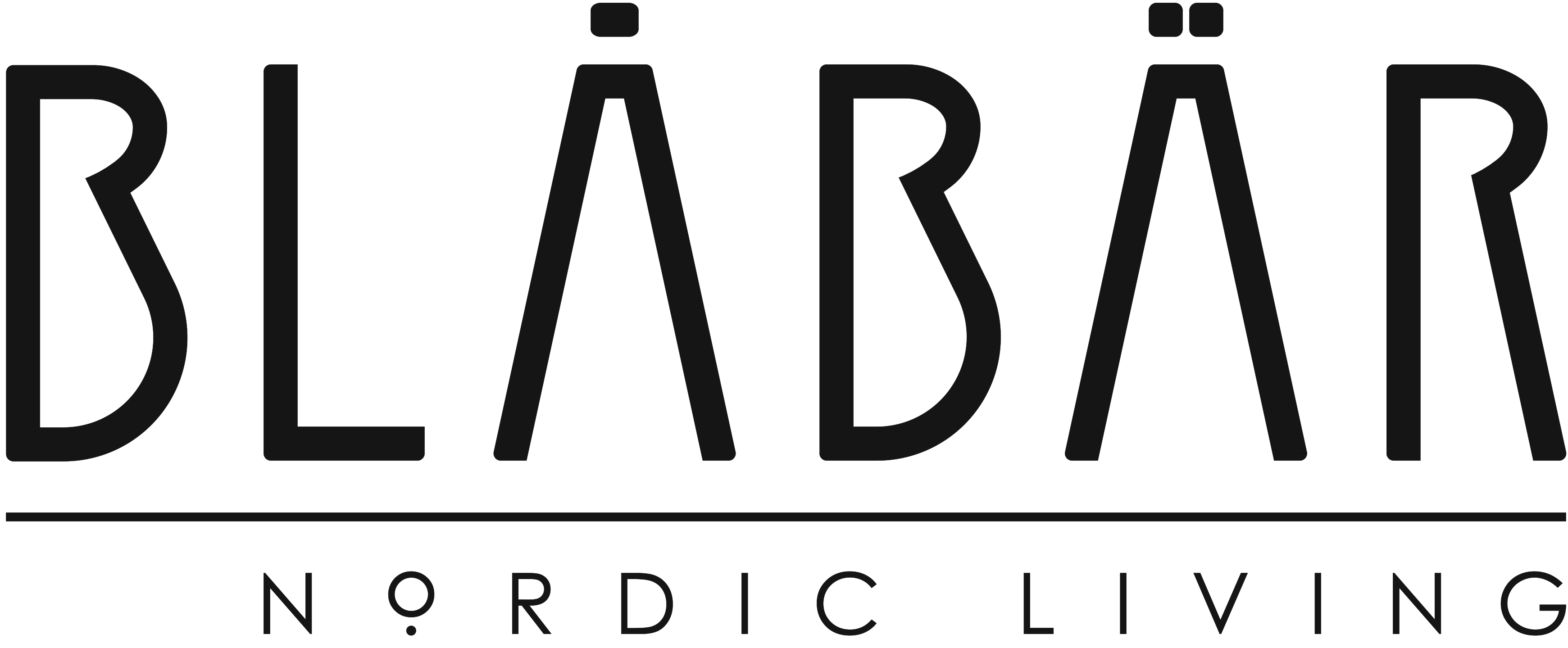 Logo of Bläbär with 'Nordic Living' text below on a white background