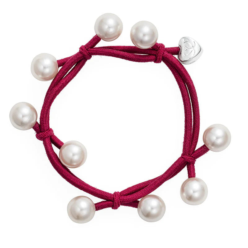 Bangle Band Pearl Cluster · Burgundy