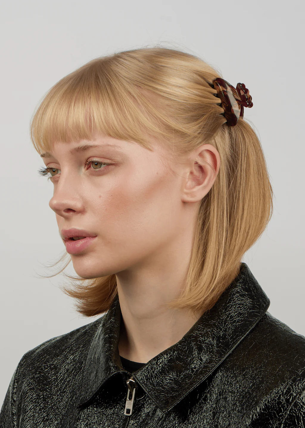 Helle Pretty Mini Hair Claw Clip in Dark Brown