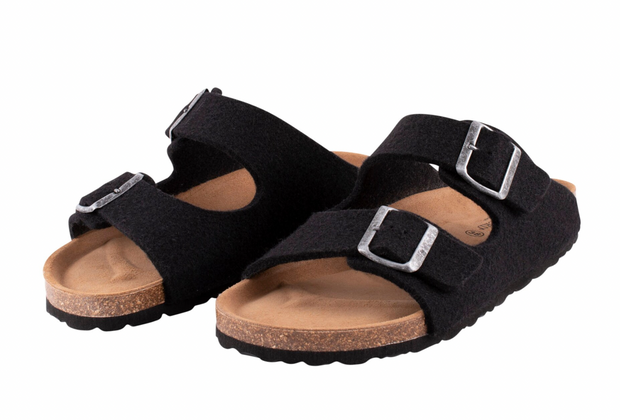 Sandals in Wool - Cassandra in Black size 37 - UK 4.5
