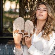 Sheepskin Slippers - Roma in Creme size 37