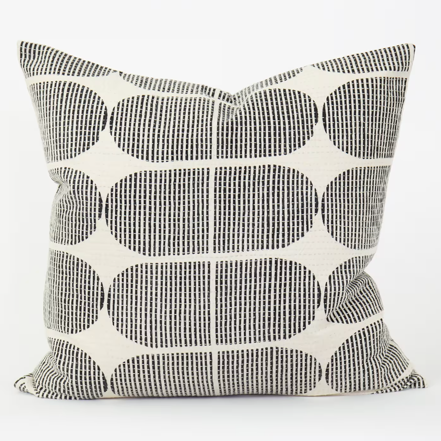 Cushion cover Tile, 50x50cm in White / Black