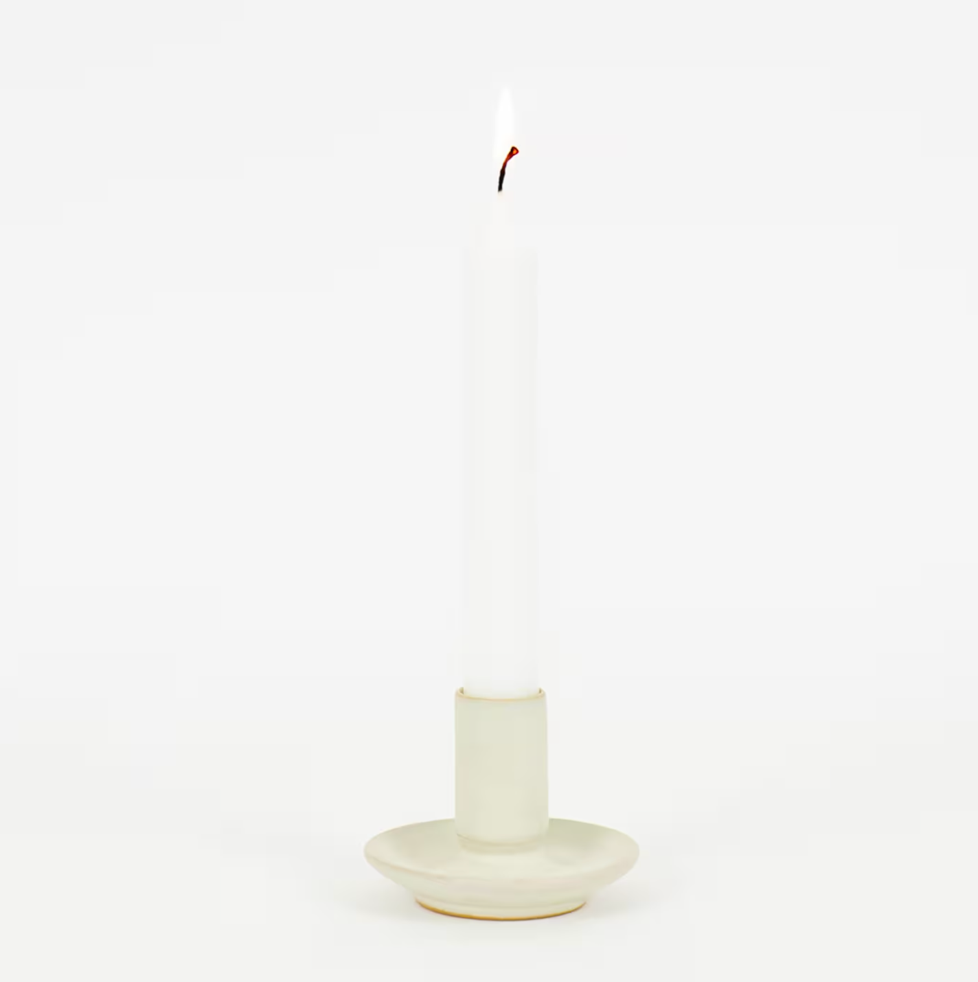 Candleholder Hera, in Beige 7cm, handmade
