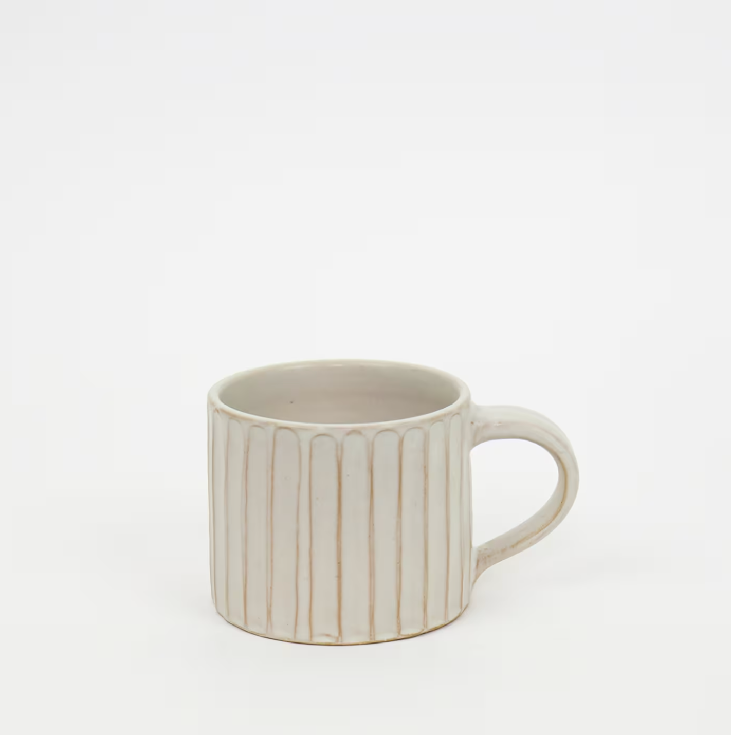 Coffee Mug Rhea in Beige, handmade in stoneware clay 7.5cm